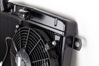 Aluminium Kühler mit SPAL-Lüfter für Alfa GT Bertone 1. Serie / Giulia (Schwarz)