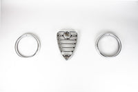 Scheinwerfer-Ringe inkl. Kühlerherz aus Aluminium für Alfa GTA Bertone Typ 105 (SET)