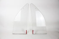 Ausstellfenster Makrolon hinten Bertone Typ 105 / 115 inkl. Chromleisten Aluminium (Leichtbau)